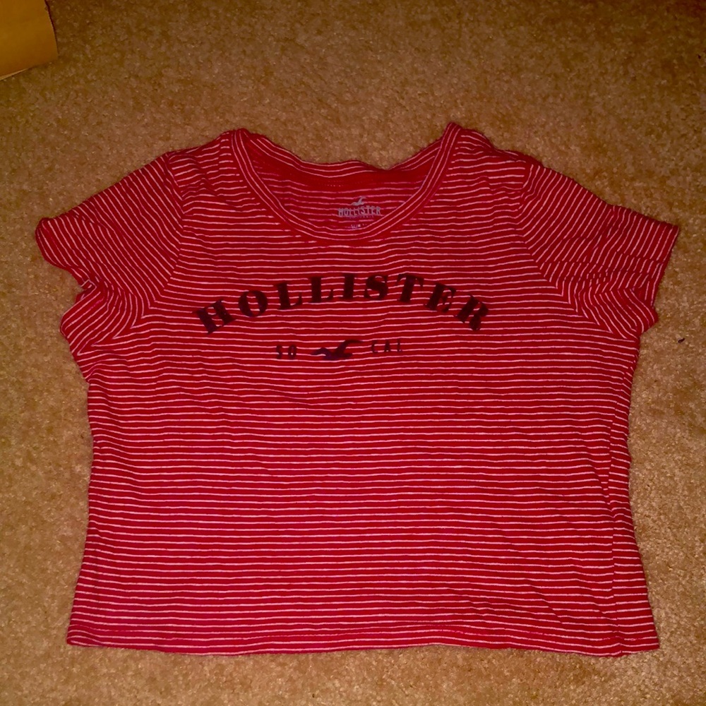 Hollister stripped crop top